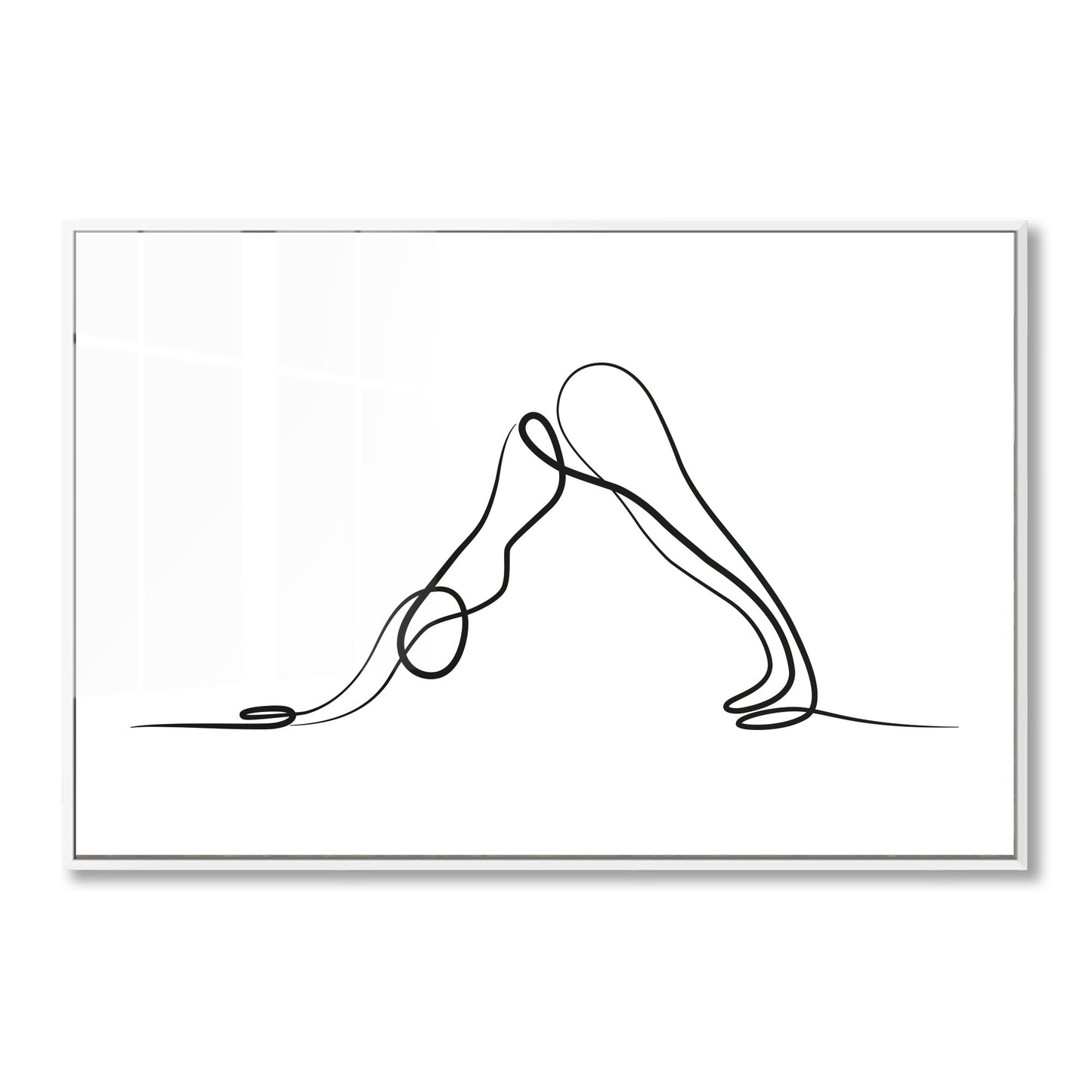 Yoga Down Dog Pose Acrylic Art Print