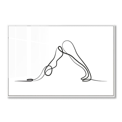 Yoga Down Dog Pose Acrylic Art Print