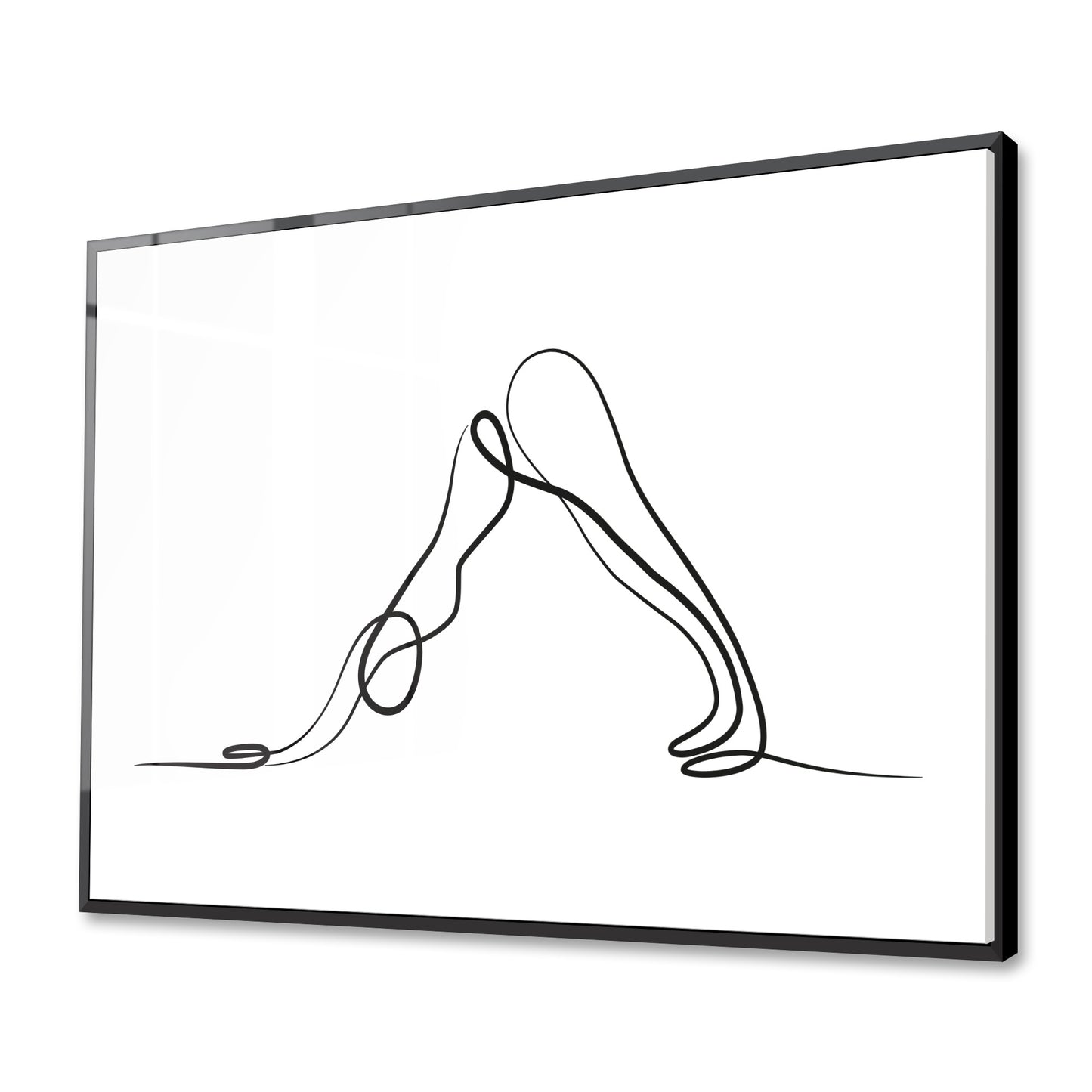 Yoga Down Dog Pose Acrylic Art Print