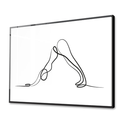 Yoga Down Dog Pose Acrylic Art Print