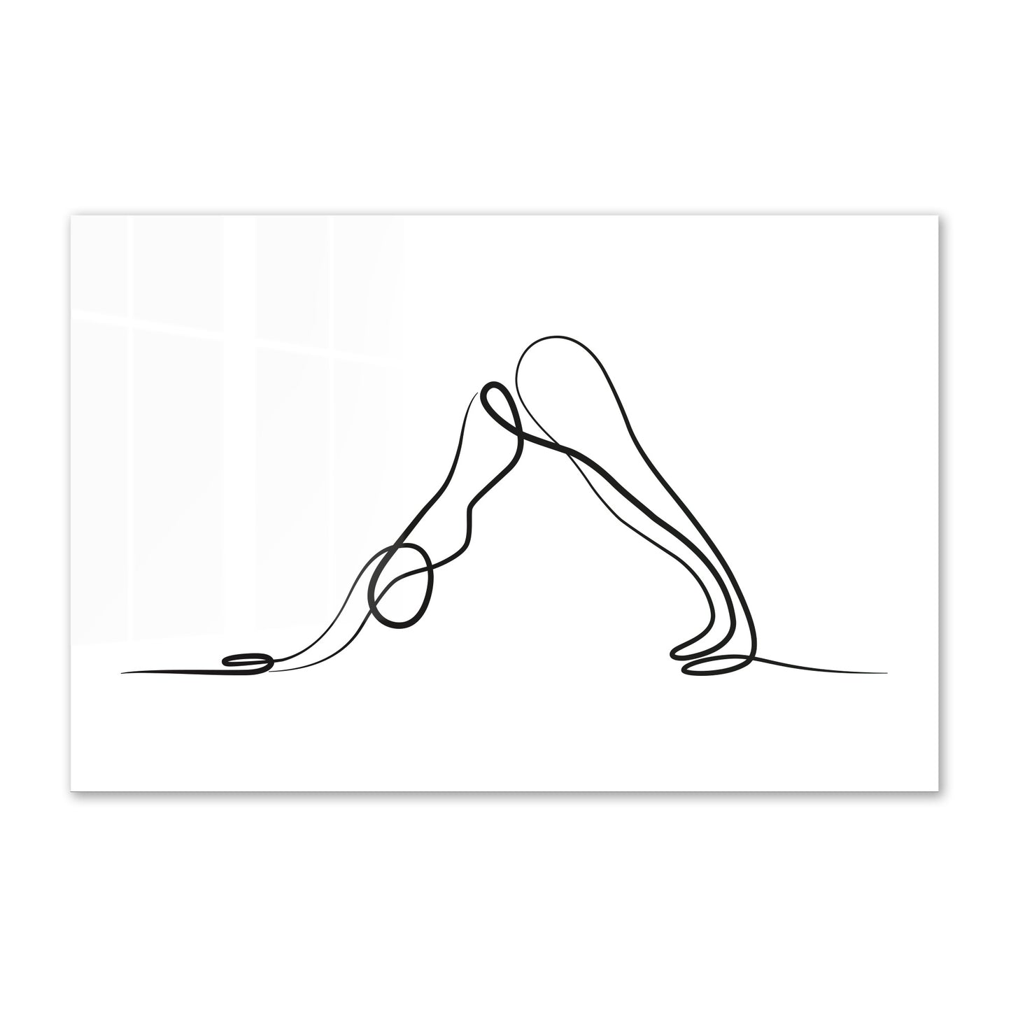 Yoga Down Dog Pose Acrylic Art Print