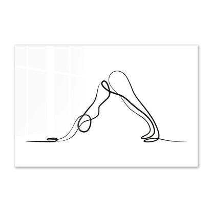 Yoga Down Dog Pose Acrylic Art Print