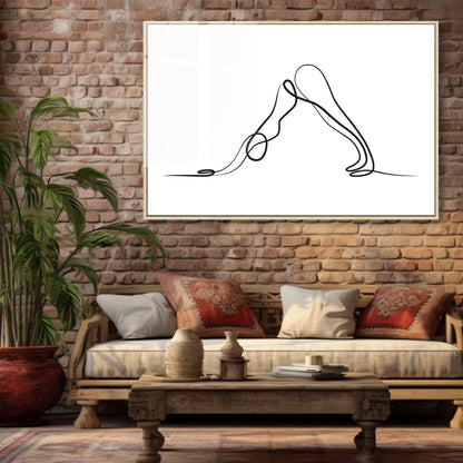 Yoga Down Dog Pose Acrylic Art Print