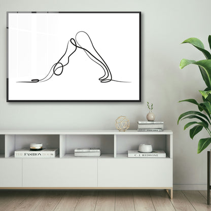 Yoga Down Dog Pose Acrylic Art Print