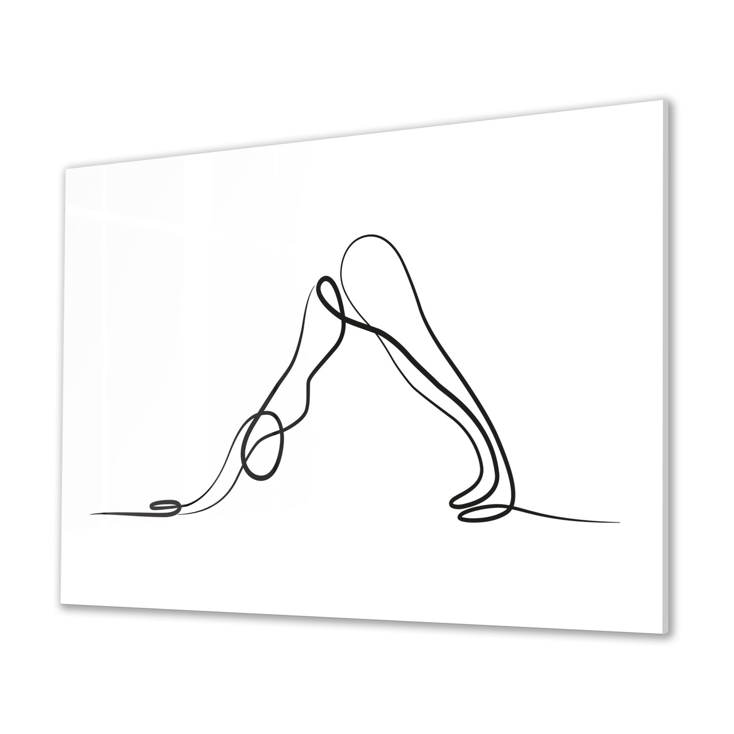 Yoga Down Dog Pose Acrylic Art Print