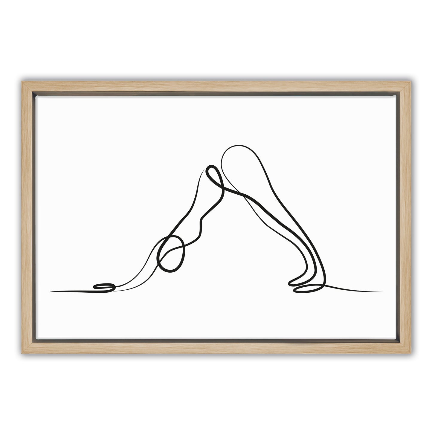 Yoga Down Dog Pose Canvas Art Print