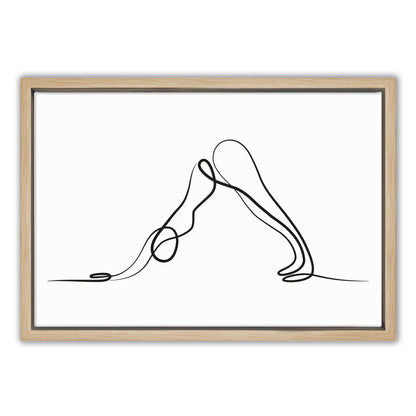 Yoga Down Dog Pose Canvas Art Print