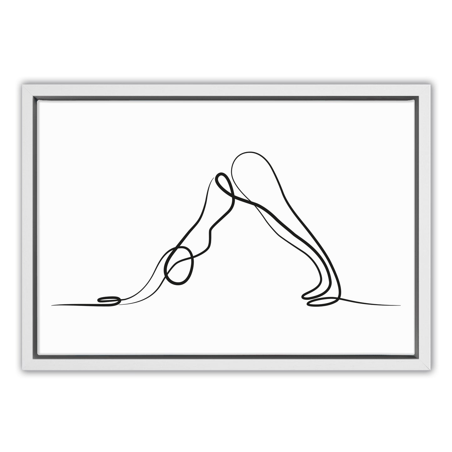 Yoga Down Dog Pose Canvas Art Print