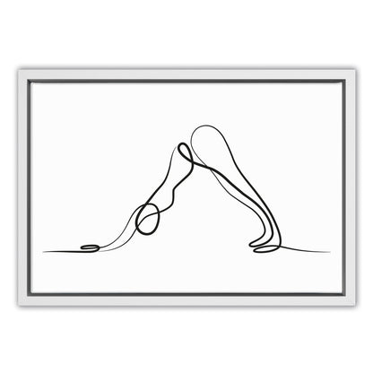 Yoga Down Dog Pose Canvas Art Print