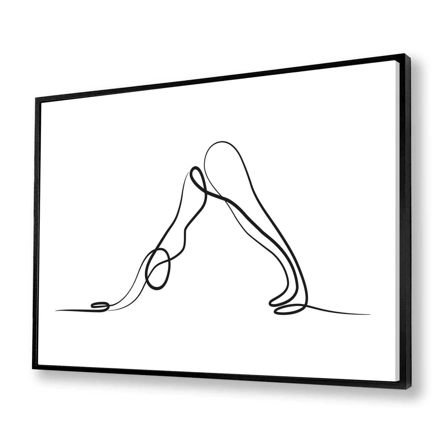 Yoga Down Dog Pose Canvas Art Print