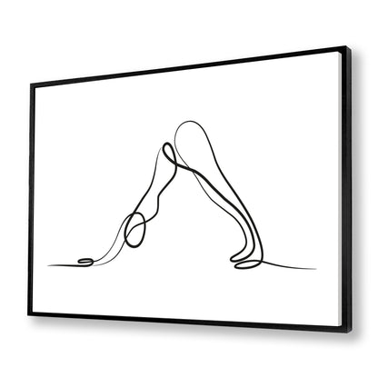 Yoga Down Dog Pose Canvas Art Print
