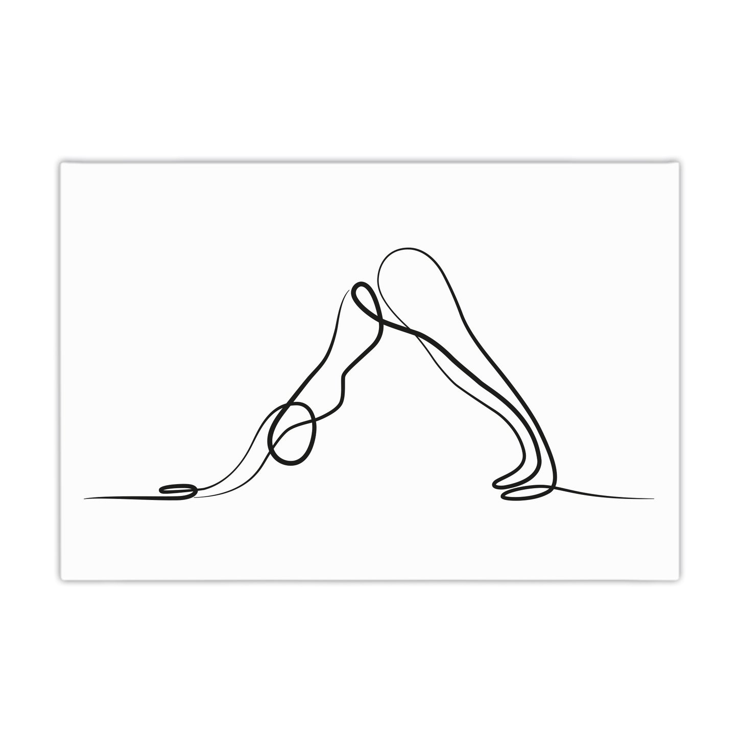 Yoga Down Dog Pose Canvas Art Print