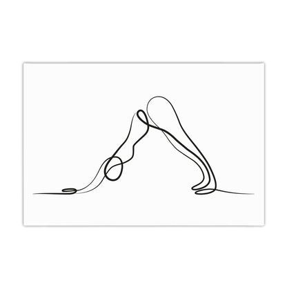 Yoga Down Dog Pose Canvas Art Print