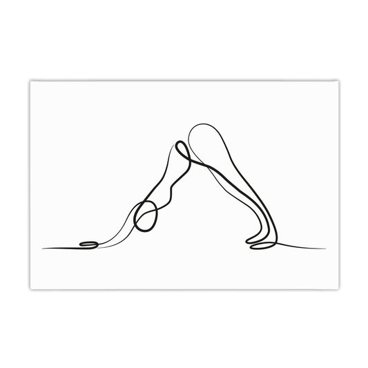 Yoga Down Dog Pose Canvas Art Print
