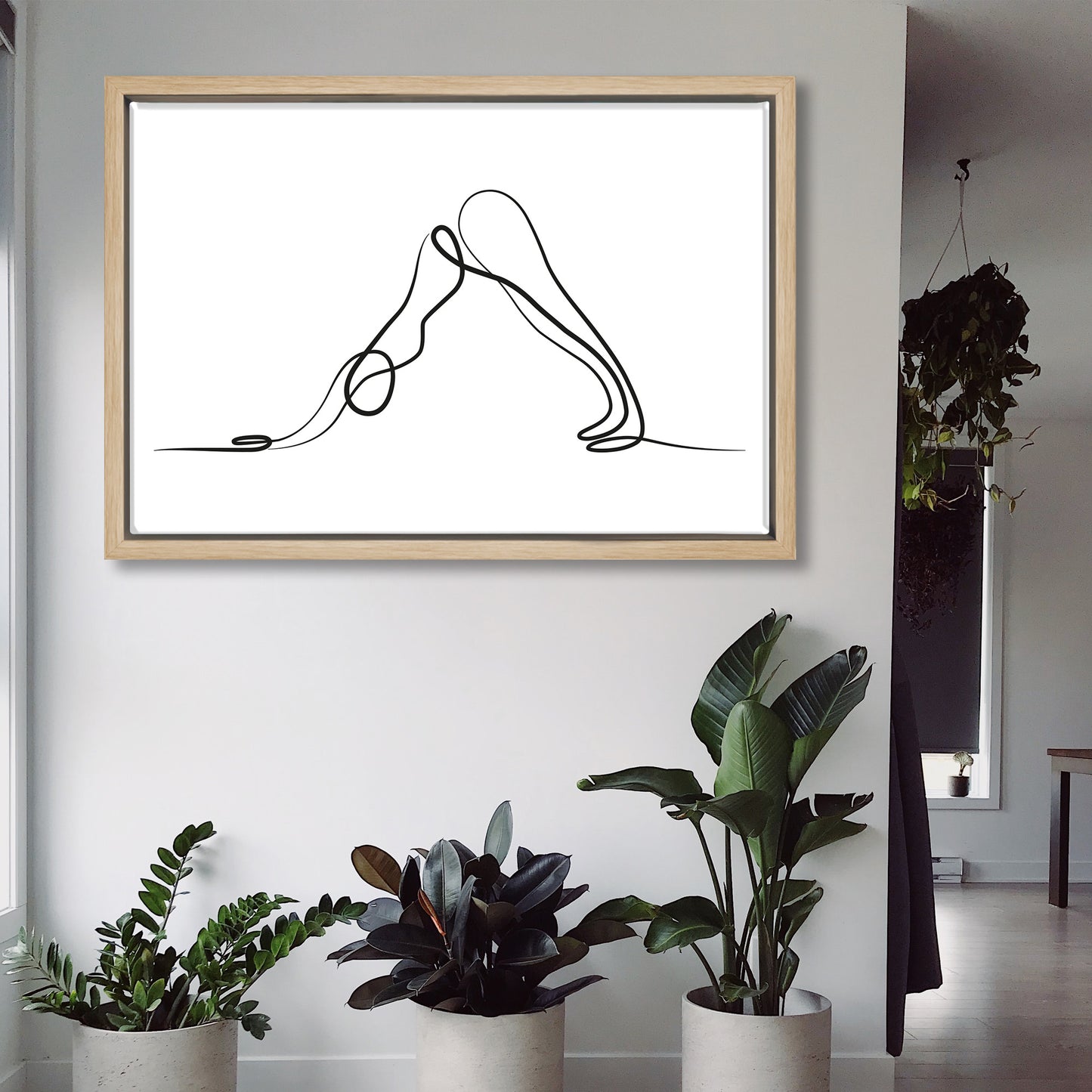 Yoga Down Dog Pose Canvas Art Print