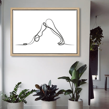 Yoga Down Dog Pose Canvas Art Print