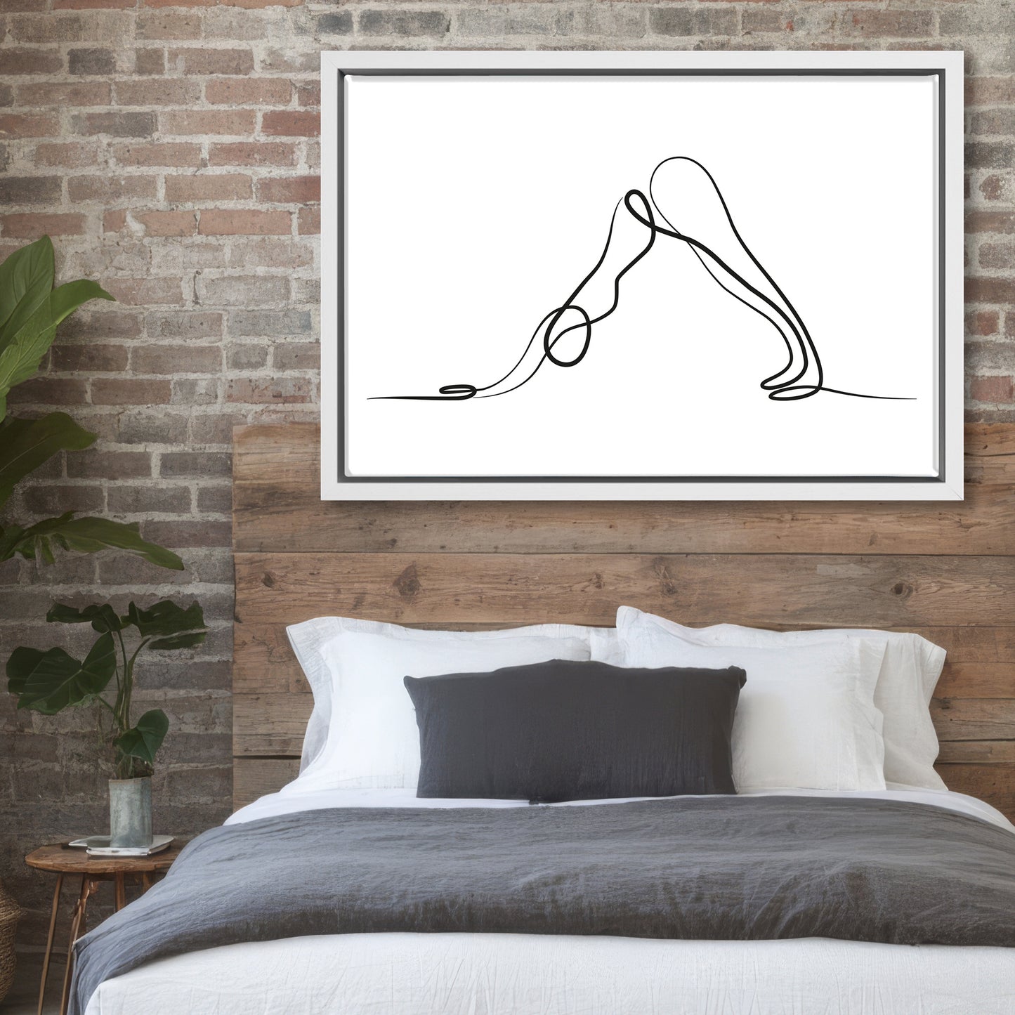Yoga Down Dog Pose Canvas Art Print