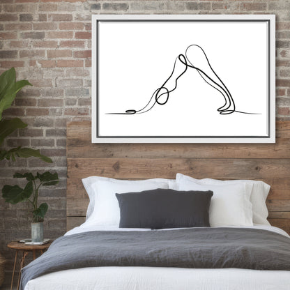 Yoga Down Dog Pose Canvas Art Print
