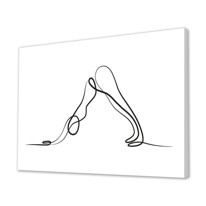 Yoga Down Dog Pose Canvas Art Print