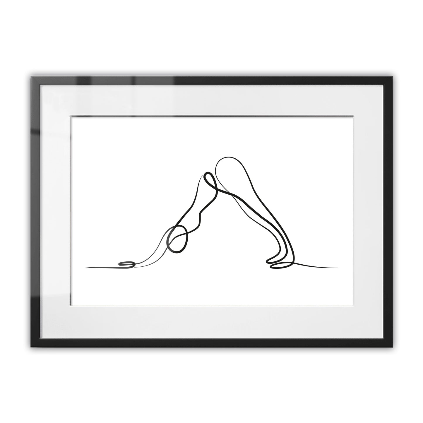 Yoga Down Dog Pose Framed Art Print