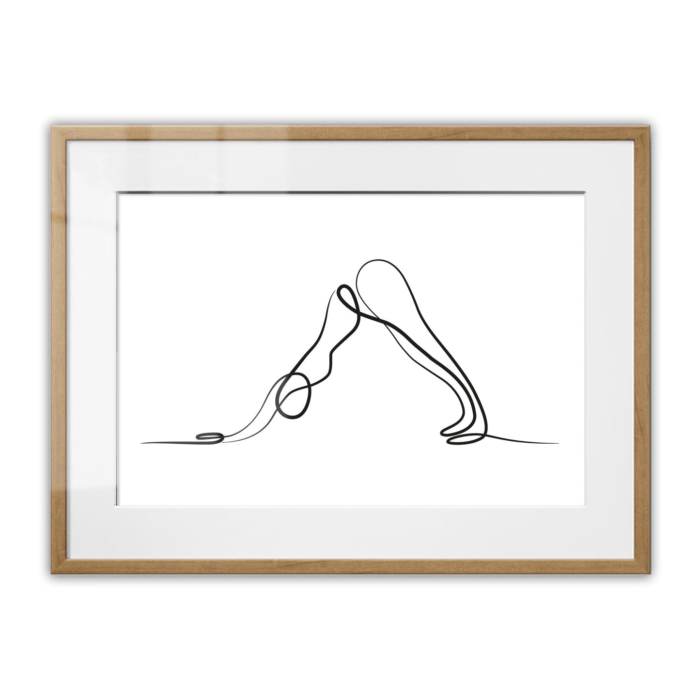 Yoga Down Dog Pose Framed Art Print