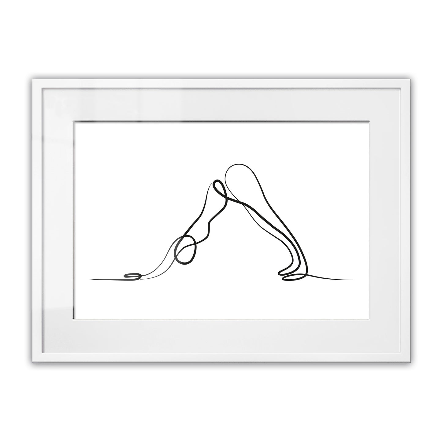 Yoga Down Dog Pose Framed Art Print