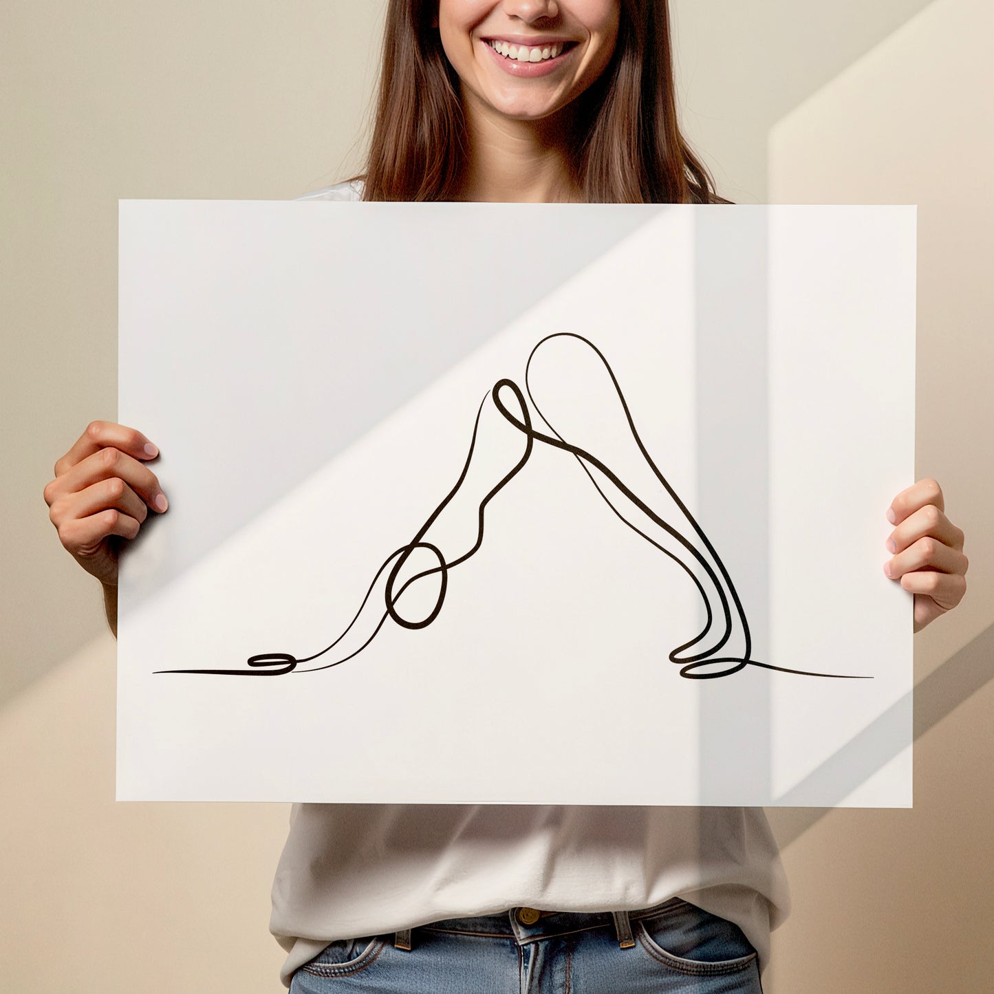 Yoga Down Dog Pose Poster Print