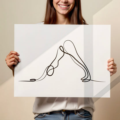 Yoga Down Dog Pose Poster Print
