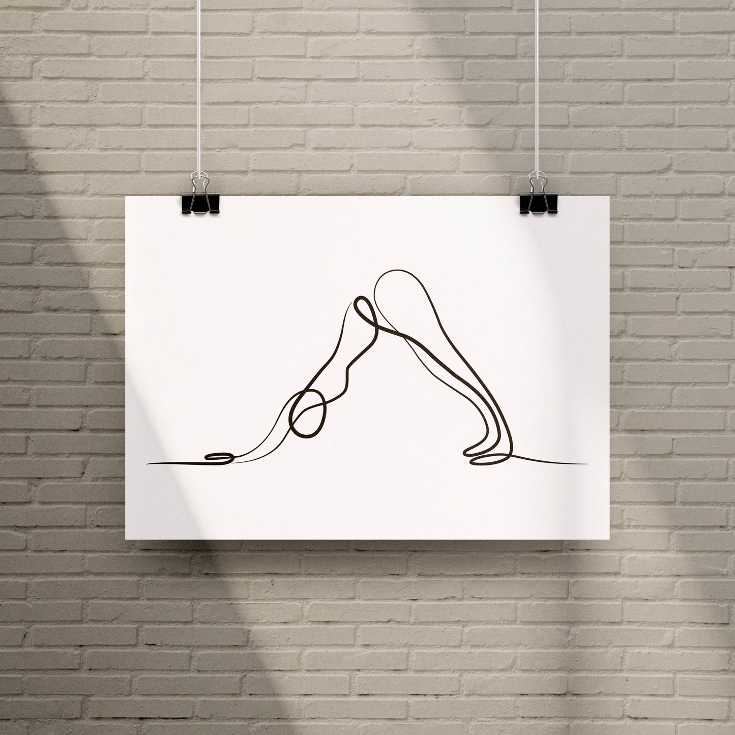 Yoga Down Dog Pose Poster Print