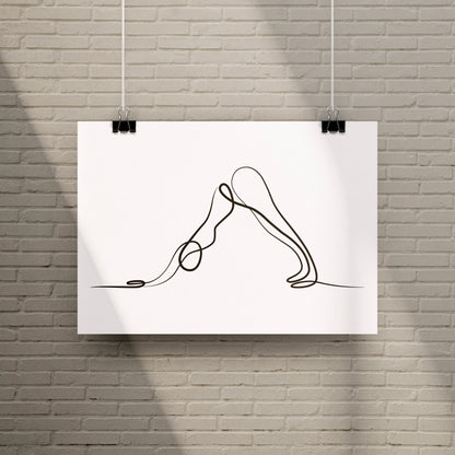 Yoga Down Dog Pose Poster Print
