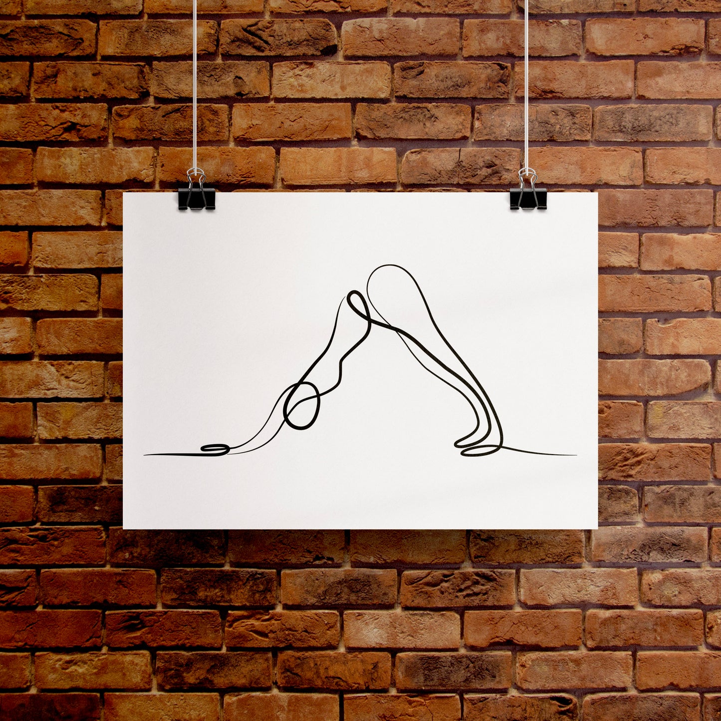 Yoga Down Dog Pose Poster Print