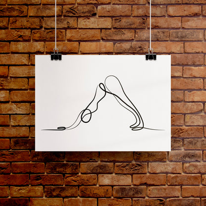 Yoga Down Dog Pose Poster Print
