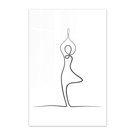 Yoga Tree Pose Acrylic Art Print