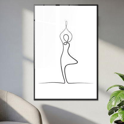 Yoga Tree Pose Acrylic Art Print