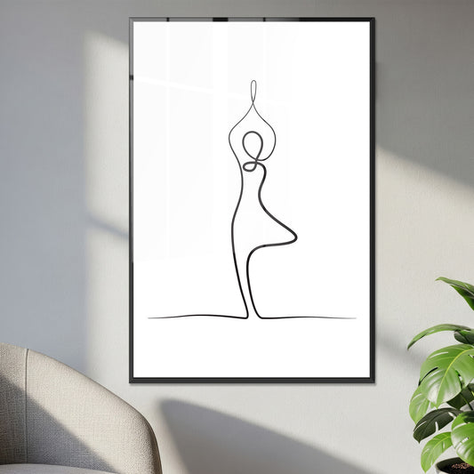 Yoga Tree Pose Acrylic Art Print