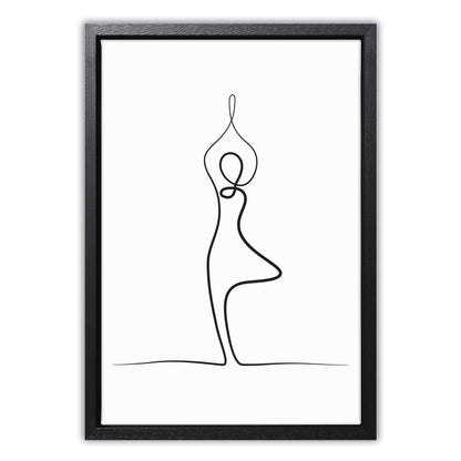 Yoga Tree Pose Canvas Art Print