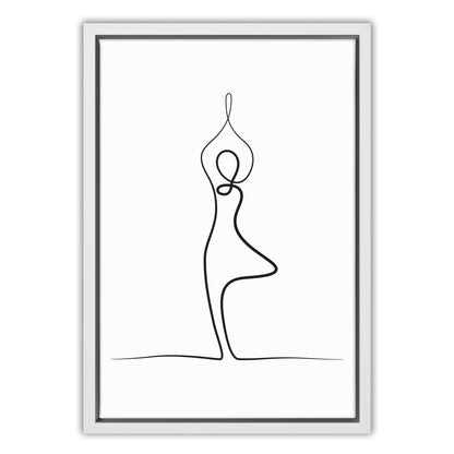 Yoga Tree Pose Canvas Art Print