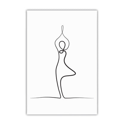 Yoga Tree Pose Canvas Art Print
