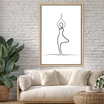 Yoga Tree Pose Canvas Art Print