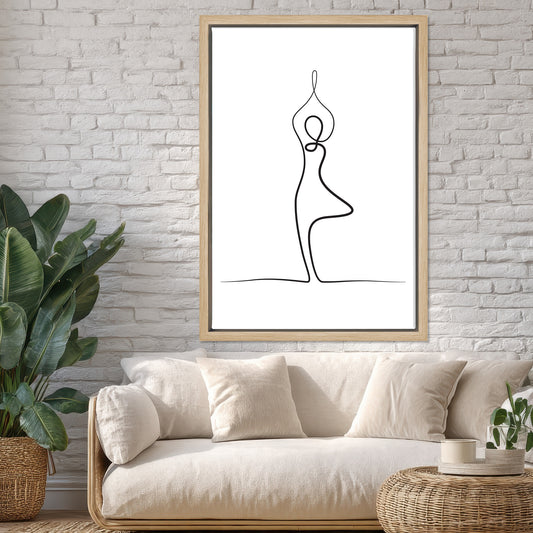 Yoga Tree Pose Canvas Art Print