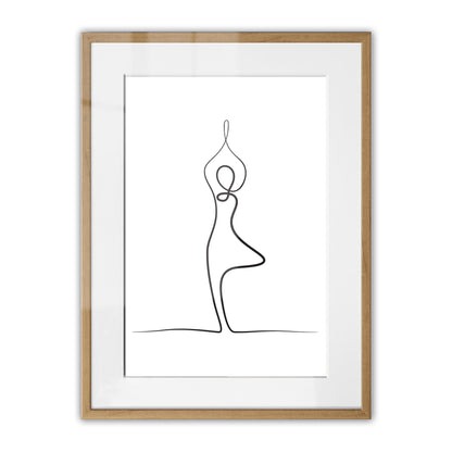 Yoga Tree Pose Framed Art Print