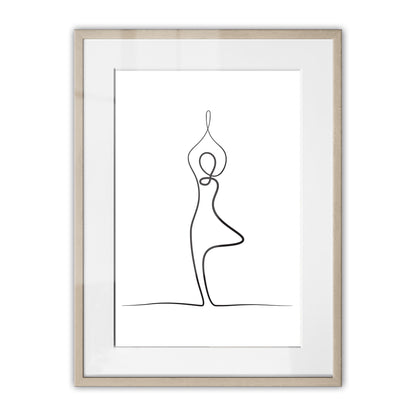 Yoga Tree Pose Framed Art Print