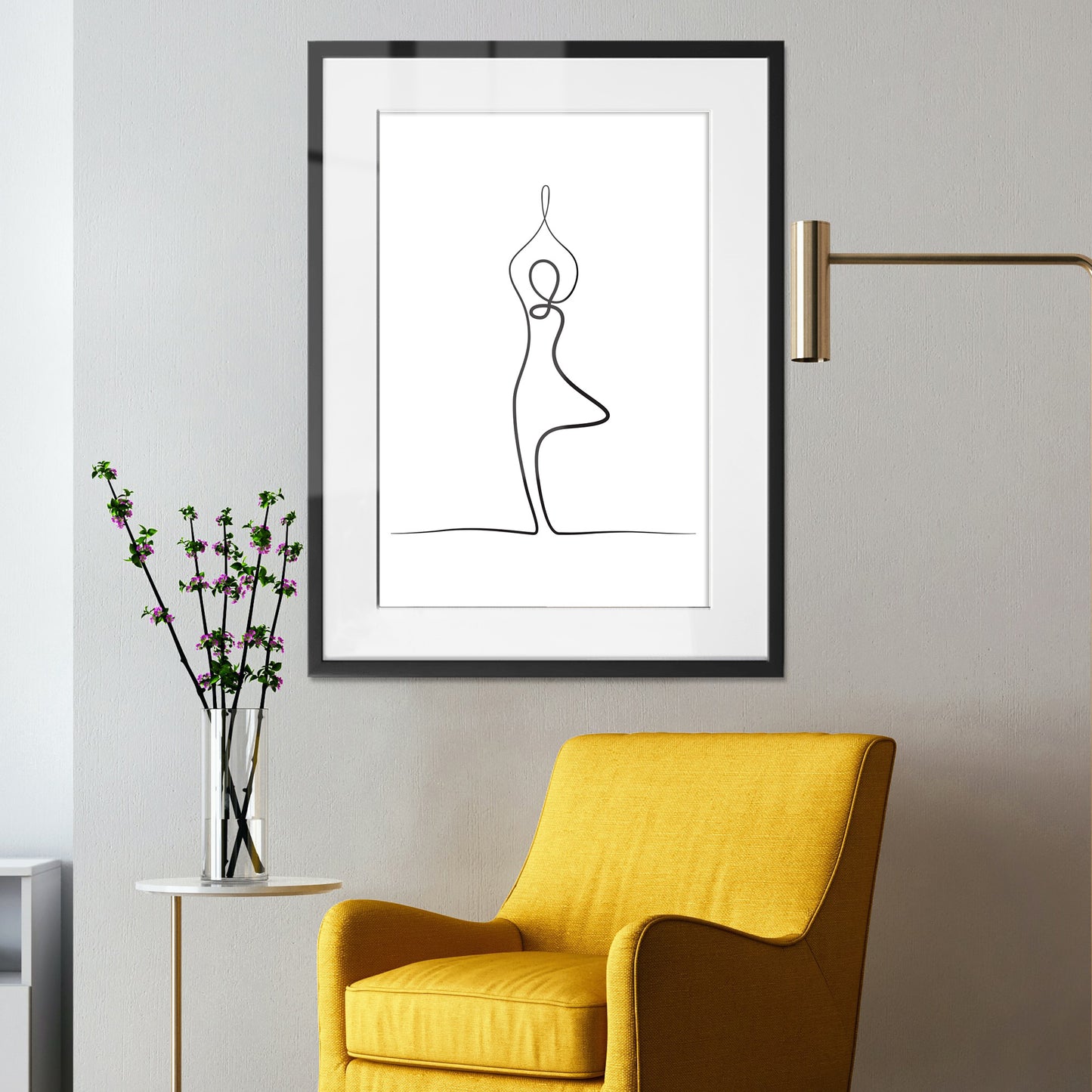 Yoga Tree Pose Framed Art Print