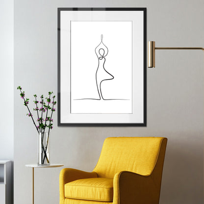 Yoga Tree Pose Framed Art Print