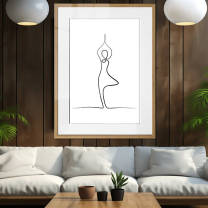 Yoga Tree Pose Framed Art Print
