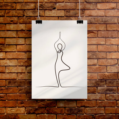 Yoga Tree Pose Poster Print