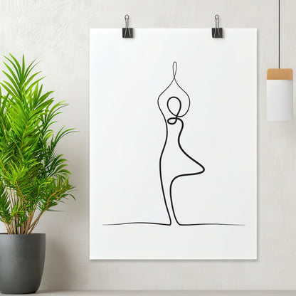Yoga Tree Pose Poster Print