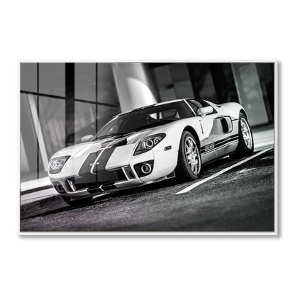 White Ford GT Acrylic Art Print