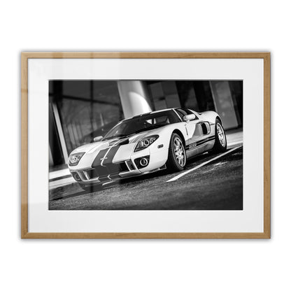 White Ford GT Framed Art Print