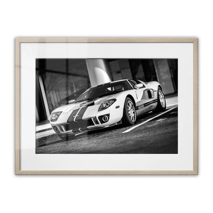 White Ford GT Framed Art Print
